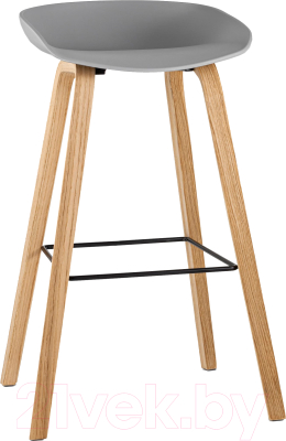 Стул барный Stool Group Libra / 8319 (серый/деревянные ножки) - фото
