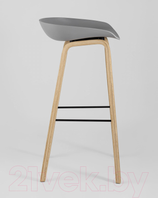 Стул барный Stool Group Libra / 8319 (серый/деревянные ножки)