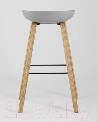 Стул барный Stool Group Libra / 8319 (серый/деревянные ножки)