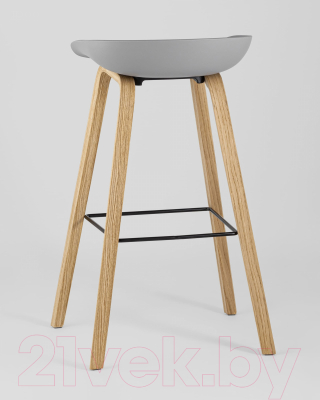 Стул барный Stool Group Libra / 8319 (серый/деревянные ножки)