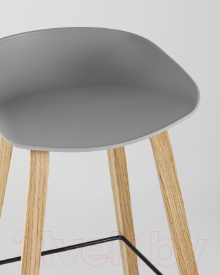 Стул барный Stool Group Libra / 8319 (серый/деревянные ножки)