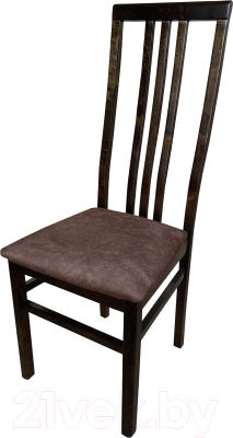 Стул Ельская мебельная фабрика МДК-82.2 / 15C 518 (орех/кашемир коричневый) - фото