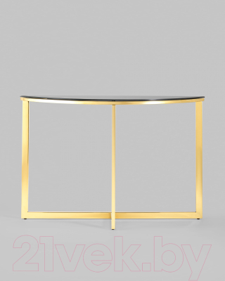 Консольный столик Stool Group Альба 115x30 / ECST-095-SR-TG (стекло черное/сталь золото)