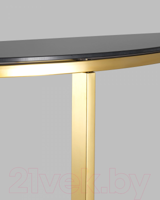 Консольный столик Stool Group Альба 115x30 / ECST-095-SR-TG (стекло черное/сталь золото)