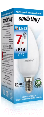 Лампа SmartBuy SBL-C37-07-60K-E14