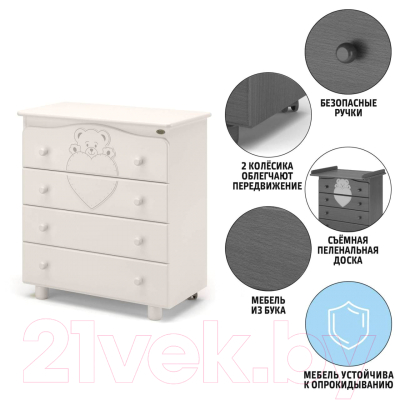Комод пеленальный Nuovita Fortuna