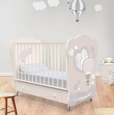 Детская кроватка Nuovita Stanzione Cute Bear Swing (ваниль)