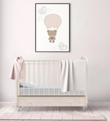 Детская кроватка Nuovita Stanzione Cute Bear Swing (ваниль)