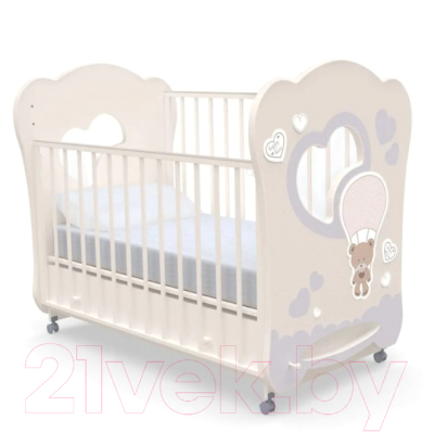 Детская кроватка Nuovita Stanzione Cute Bear Swing (ваниль)