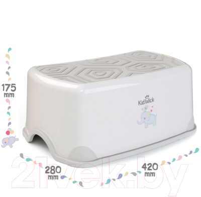 Табурет-подставка Kidwick Черепаха / KW190400 (серый/темно-серый)