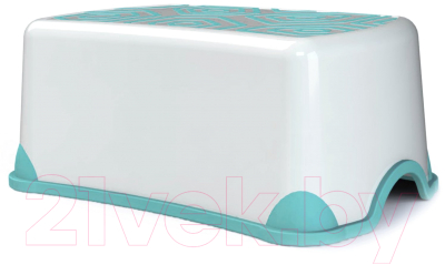 Табурет-подставка Kidwick Черепаха / KW190100 (белый/бирюзовый)