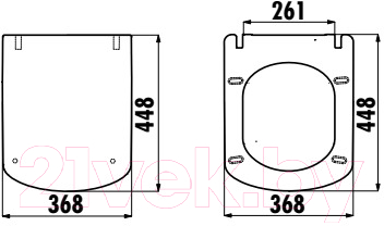 Унитаз подвесной Creavit Elegant EG321-11CB00E-0000 + KC1103.01.0000E