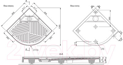 Душевой поддон Belux Опера ДПУ-90