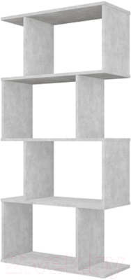 Стеллаж Polini Kids Home Smart Фигурный 4 секции / 0002273.75 (бетон) - фото