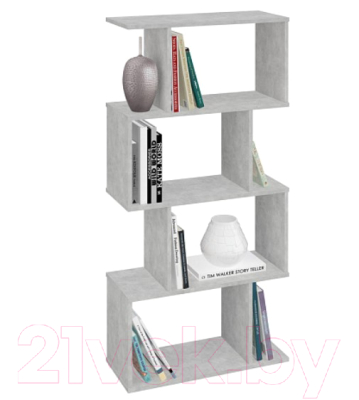 Стеллаж Polini Kids Home Smart Фигурный 4 секции / 0002273.75 (бетон)