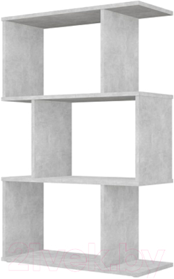 Стеллаж Polini Kids Home Smart Фигурный 3 секции / 0002271.75 (бетон) - фото