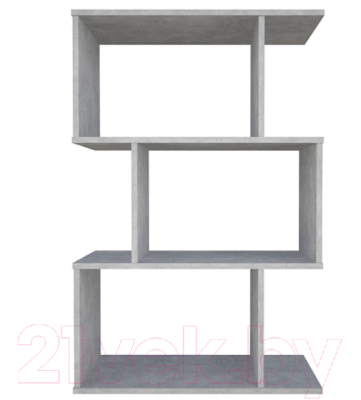 Стеллаж Polini Kids Home Smart Фигурный 3 секции / 0002271.75 (бетон)
