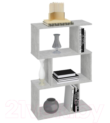 Стеллаж Polini Kids Home Smart Фигурный 3 секции / 0002271.75 (бетон)