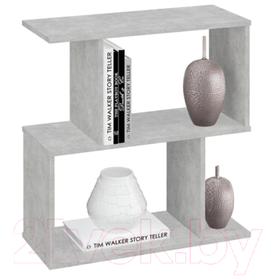 Стеллаж Polini Kids Home Smart Фигурный 2 секции / 0002270.75 (бетон)