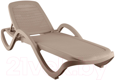 Шезлонг Ellastik Plast Capri Плетеный 195x73x41 - фото