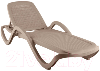 Шезлонг Ellastik Plast Capri Плетеный 194x73x31 - фото
