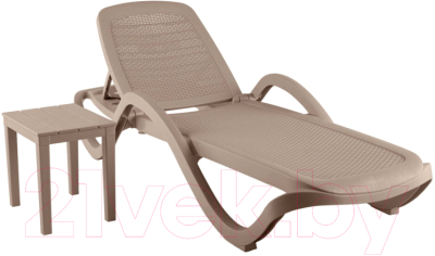 Шезлонг Ellastik Plast Capri Плетеный 194x73x31