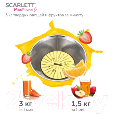 Соковыжималка электрическая Scarlett SC-JE50S48 (красный)
