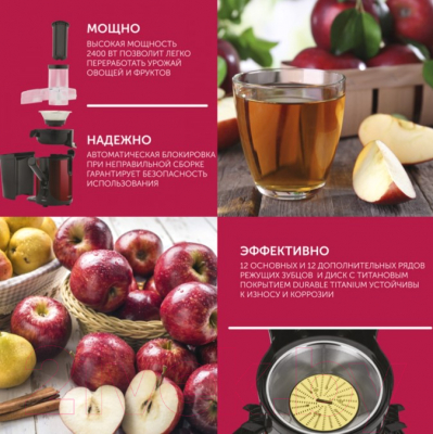 Соковыжималка электрическая Scarlett SC-JE50S48 (красный)