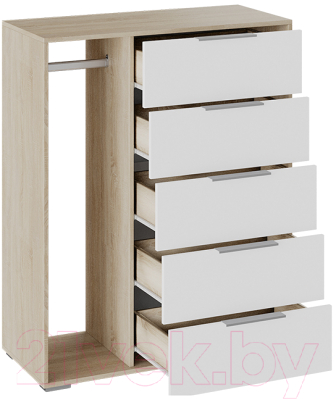 Комод ТриЯ Нуар комбинированный тип 1 (дуб сонома/белый ясень)