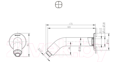 Душевой кронштейн Bravat D312C-RUS