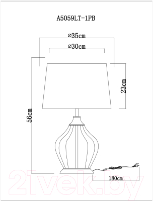 Прикроватная лампа Arte Lamp Baymont A5059LT-1PB