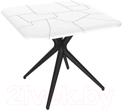 Обеденный стол Sheffilton SHT-TU30/TT30 83x83 (белый/черный) - фото