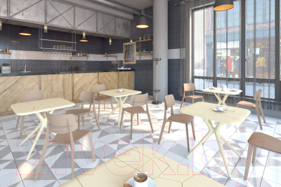 Обеденный стол Sheffilton SHT-TU30/TT30 83x83 (бежевый)