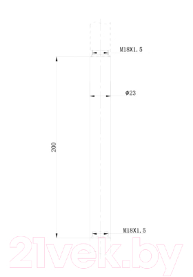 Удлинитель для душевых систем Bravat P75117CP-RUS