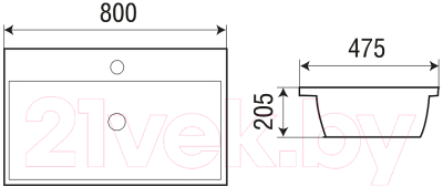 Умывальник WeltWasser Deilbach 7608-80