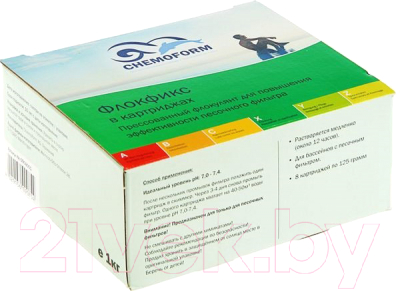 Коагулянт для бассейна Chemoform Флокфикс в картриджах по 125г - фото