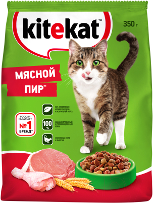 Сухой корм для кошек Kitekat Мясной пир - фото