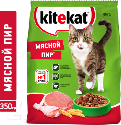 Сухой корм для кошек Kitekat Мясной пир