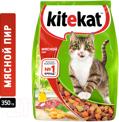 Сухой корм для кошек Kitekat Мясной пир