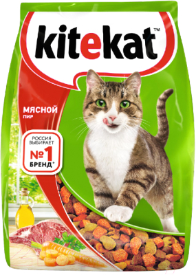 Сухой корм для кошек Kitekat Мясной пир