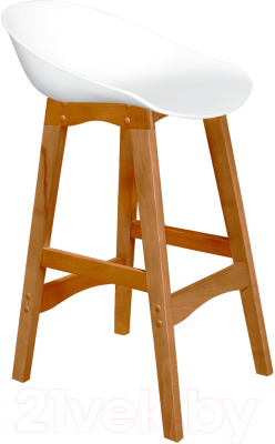 Стул барный Sheffilton SHT-ST19/S65-1 (белый/светлый орех) - фото