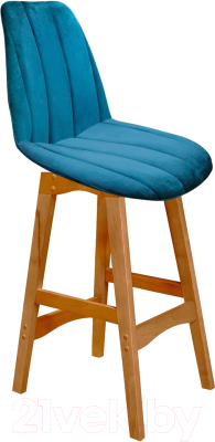 Стул барный Sheffilton SHT-ST29-С1/S65-1 (морская глубина/светлый орех) - фото