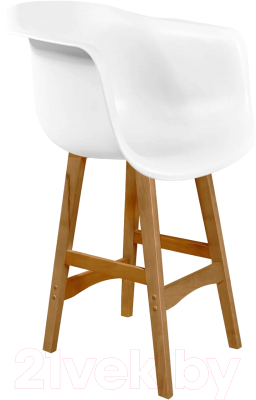 Стул барный Sheffilton SHT-ST31/S65-1 (белый/светлый орех) - фото