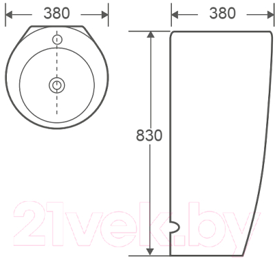 Умывальник WeltWasser Merzbach 007S GL-WT
