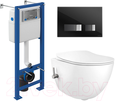 Унитаз подвесной с инсталляцией Creavit Free FE322-34CB00E-0002 - фото