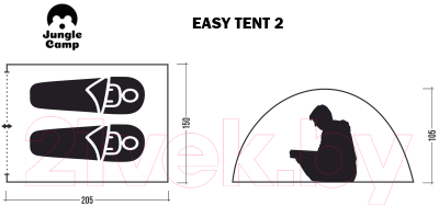 Палатка Jungle Camp Easy Tent 2 / 70860