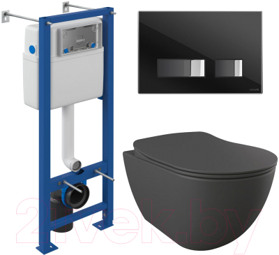 Унитаз подвесной с инсталляцией Creavit Free FE322-11AM00E-0000 - фото