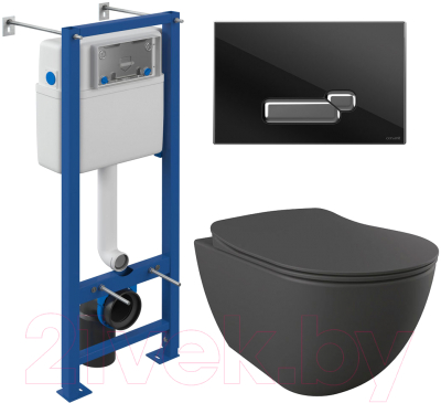 Унитаз подвесной с инсталляцией Creavit Free FE322-11AM00E-0000 - фото