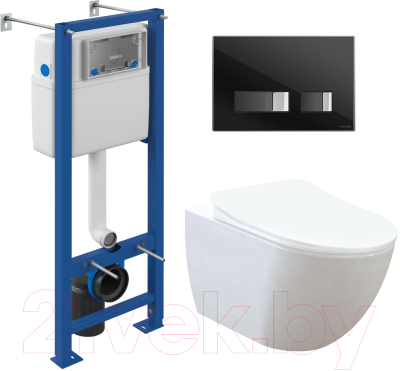 Унитаз подвесной с инсталляцией Creavit Free FE322-11CB00E-0000 - фото