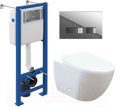 Унитаз подвесной с инсталляцией Creavit Free FE322-11CB00E-0000 - фото